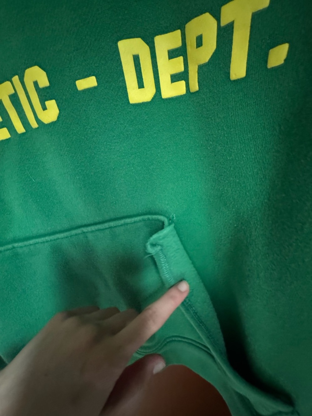 PacSun Green Hoodie with Yellow Lettering - Picture 4 of 6